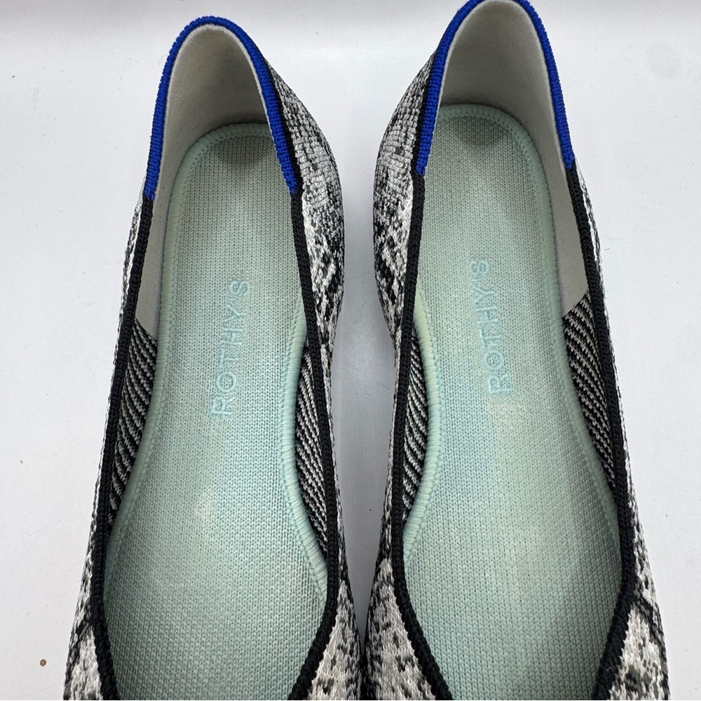 Rothy’s Knot The Flat In Gray Black Python Snake … - image 4